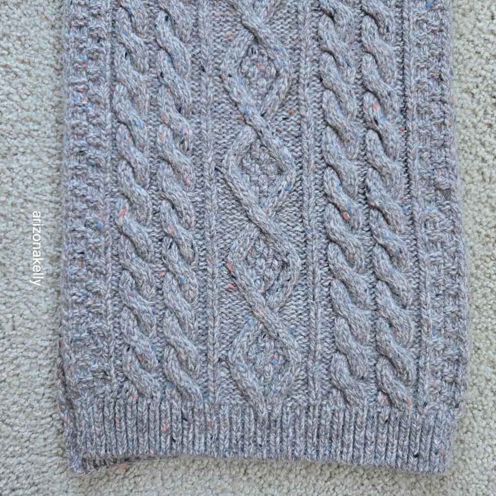 NWOT Barbour Thick Cable Knit Tweedy Donegal-style Wool Blend Scarf - Picture 7 of 15